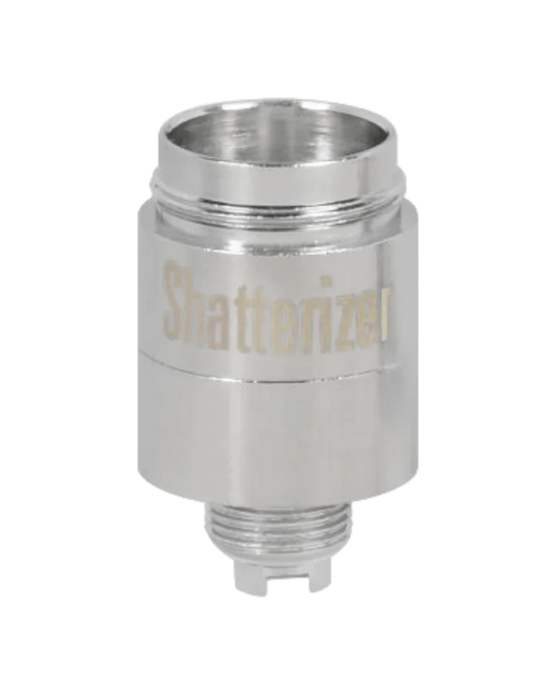 Shatterizer QDC Quartz Dual Coils stainless steel replacement coil with threaded base for cannabis vaporizer