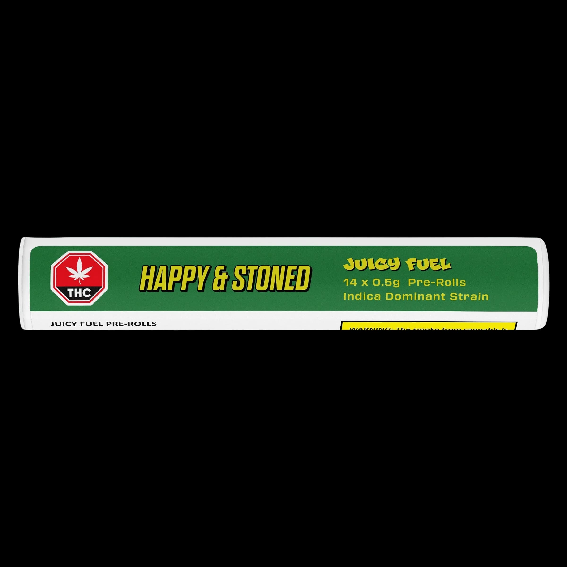 Happy & Stoned Juicy Fuel pre-roll pack, 14 x 0.5g, indica dominant strain cannabis pre-rolls