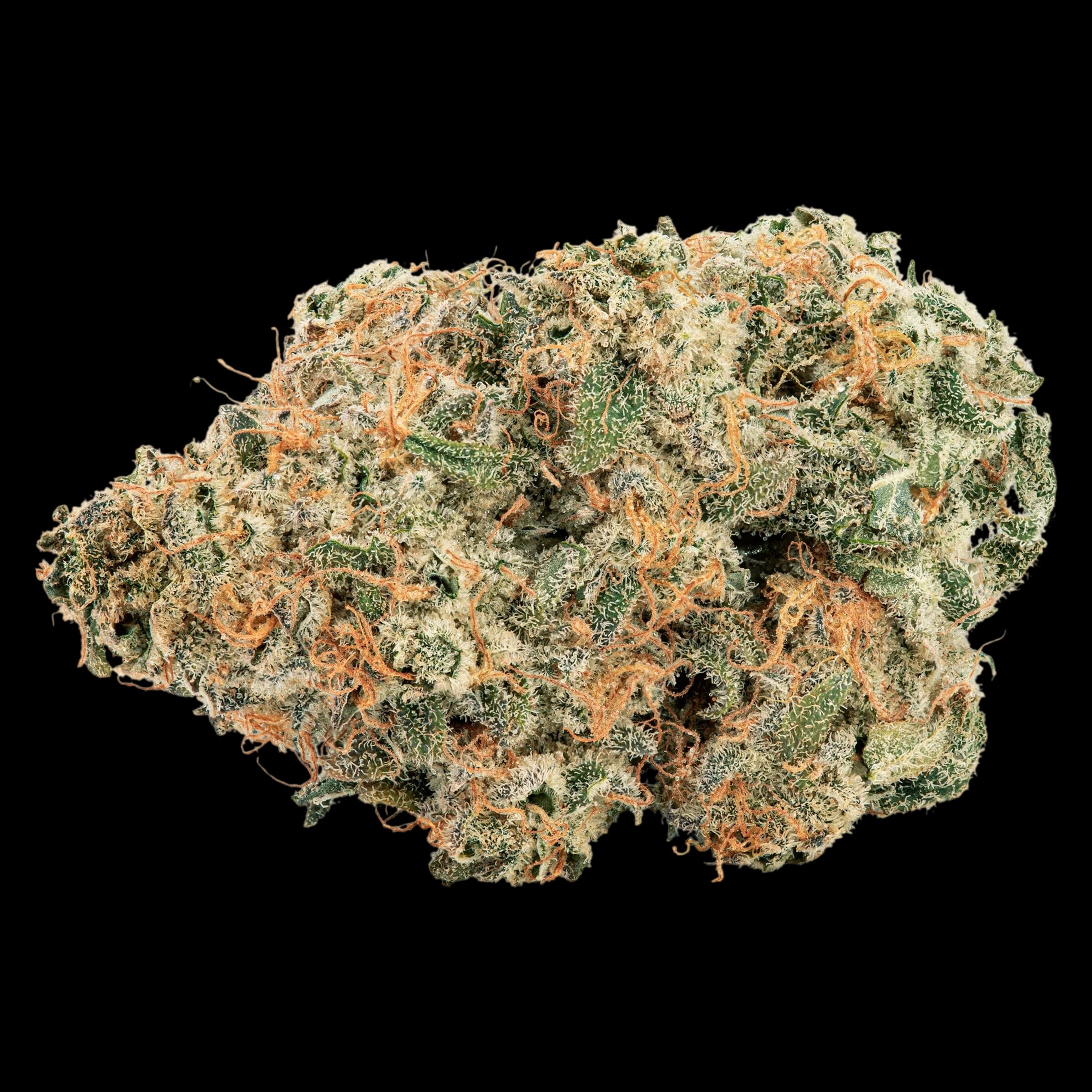 Big Bag O' Buds Purple Cherry Punch dried flower cannabis with green and orange hues