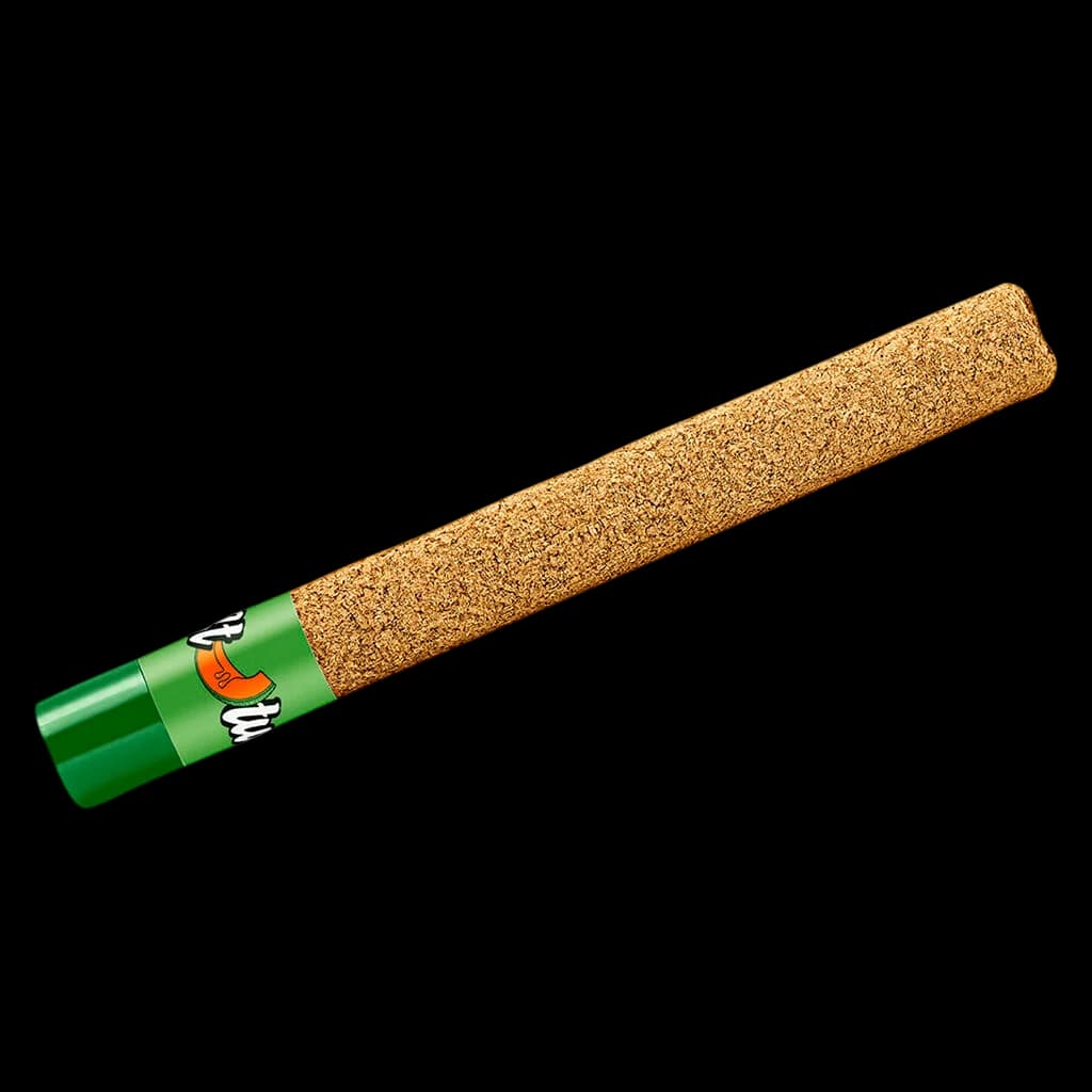 Blunt Mellonaire de Status infusé aux diamants liquides et enrobé de kief, avec embout filtrant vert et enveloppe style liège
