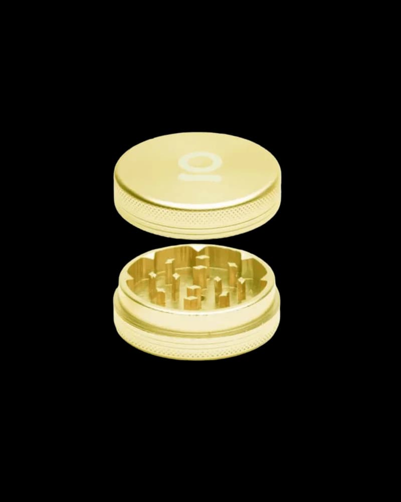 Broyeur à cannabis ONGROK 2 pièces, 2 pouces, aluminium doré avec chambre de broyage à dents visible