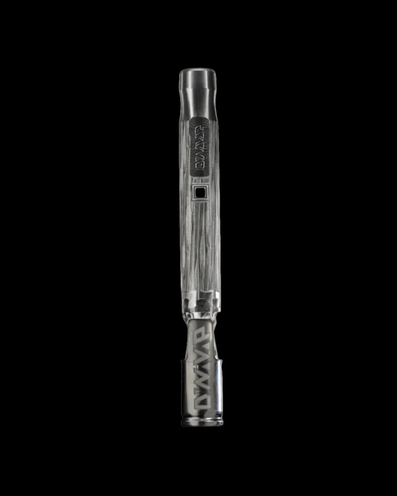 DynaVap M vaporizer with grey wood-grain stem and black mouthpiece, cannabis vape device