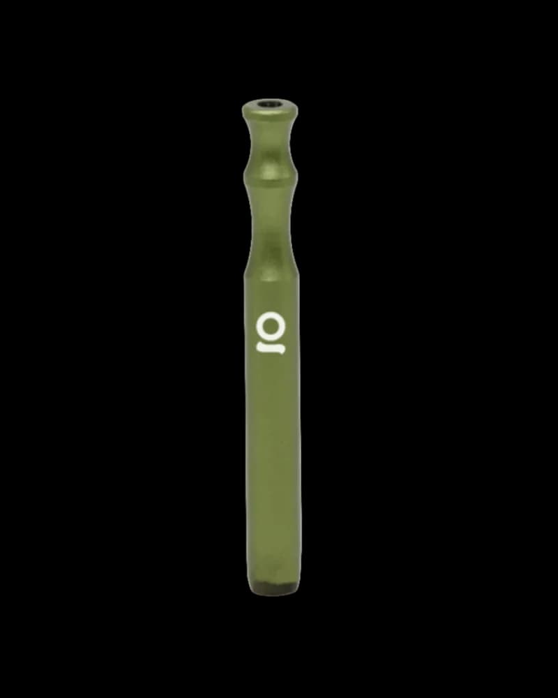 Pipe one-hitter Taster Bat en aluminium Ongrok, coloris vert olive avec logo blanc, 5 cm