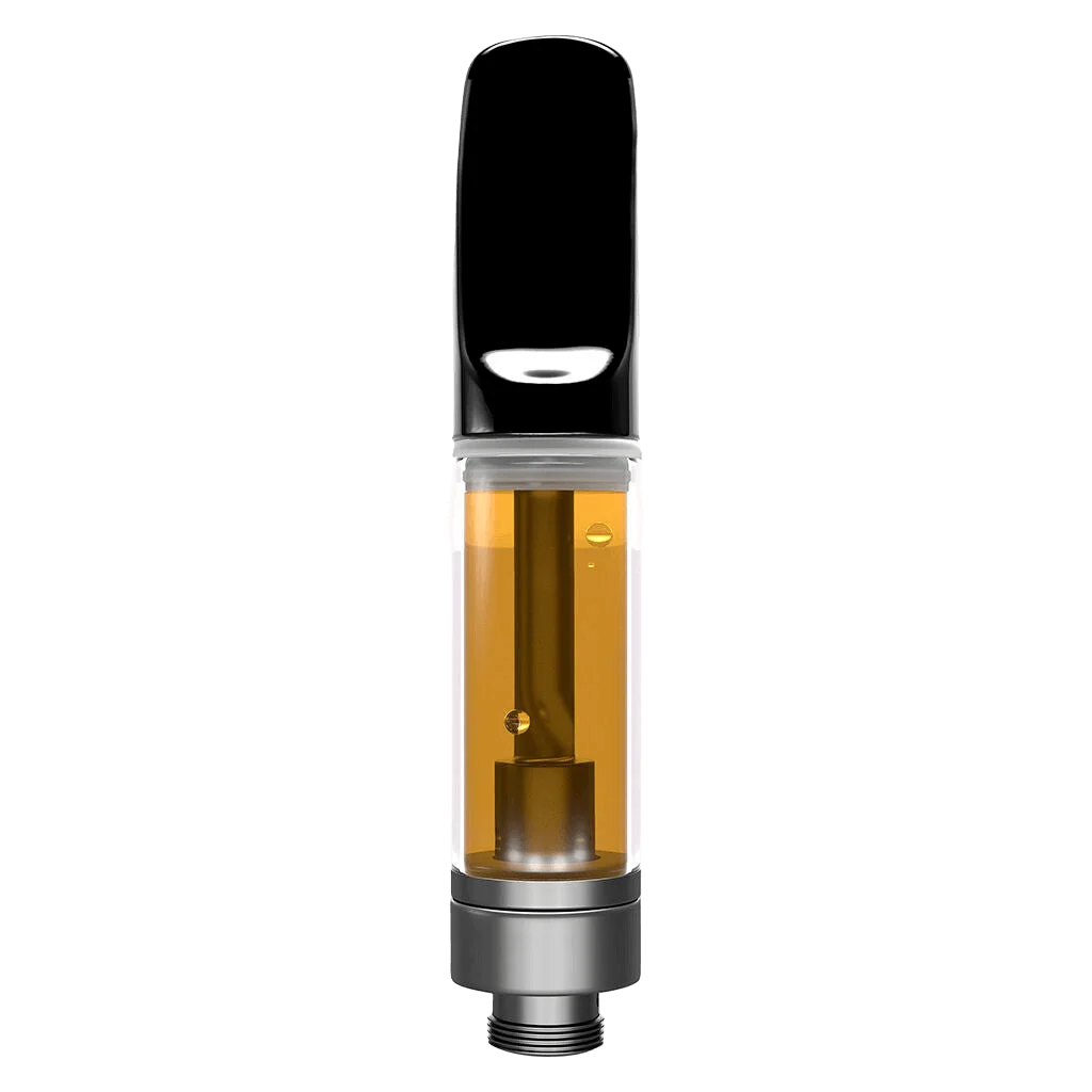 Headspace Troparazzi Liquid Diamond cannabis vape cartridge with golden oil in clear glass tank and black mouthpiece