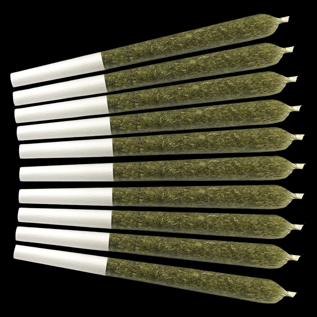 VOLO Orange Turpentine pre-roll pack of 10, cannabis joints with white filter tips and green flower-filled papers