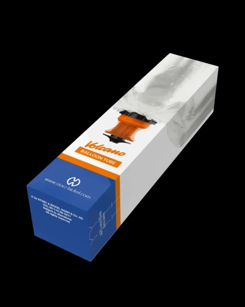 Storz & Bickel Volcano Balloon Tube replacement pack with orange and blue packaging, accessories for dry herb vaporizers