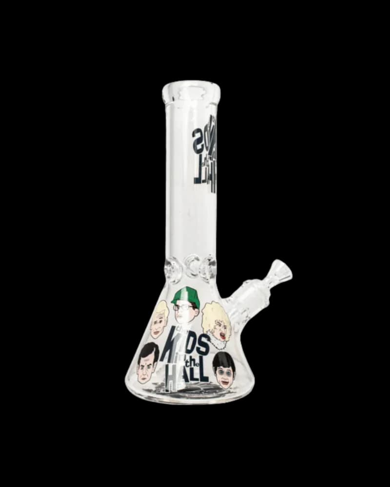 Kids in the Hall Glass beaker base water pipe with character artwork and 7mm thick borosilicate glass construction