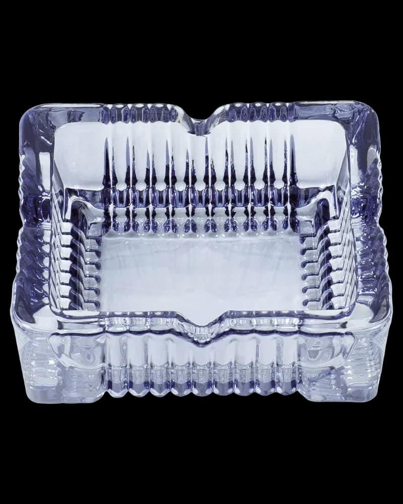 Empty clear plastic blister pack with pointed cone-shaped cavities, designed for cannabis pre-roll storage and display