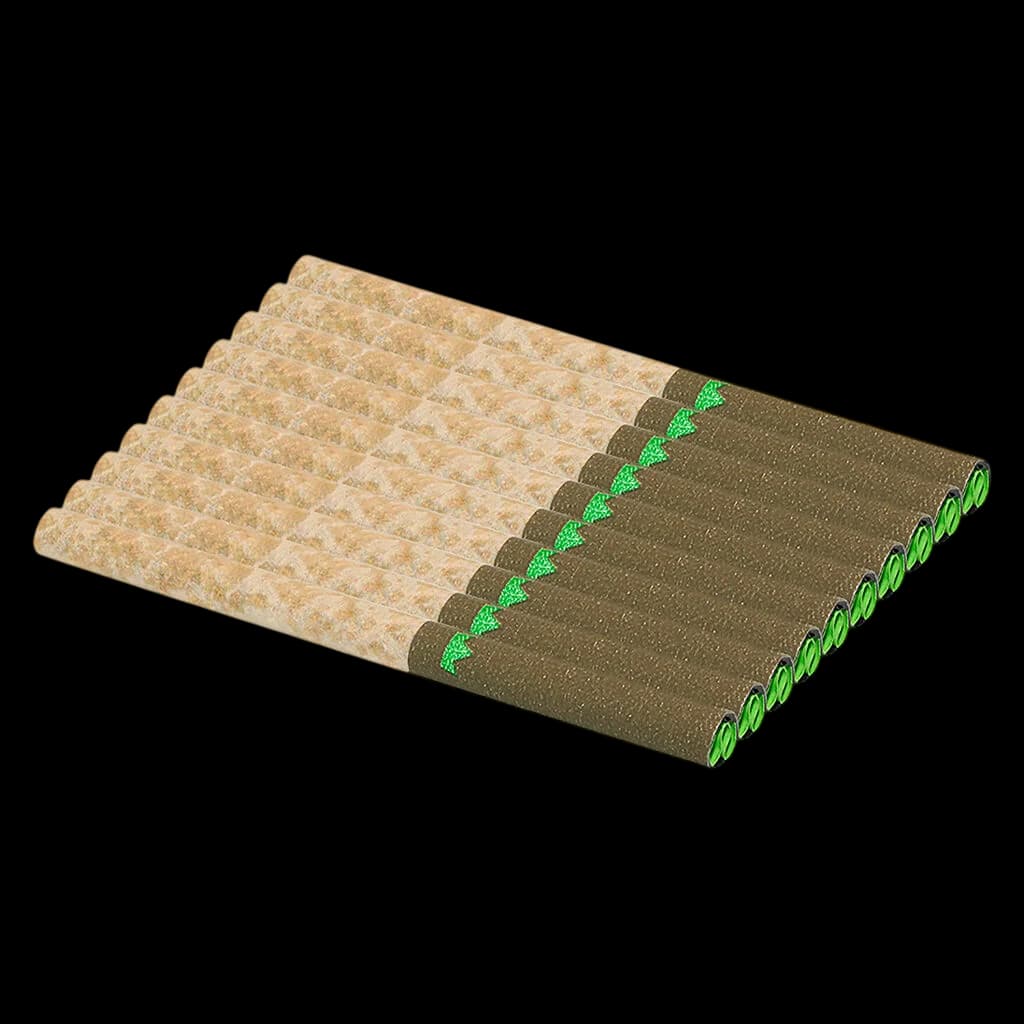 Paquet de pré-roulés de chanvre Animal Rntz de Redecan contenant 10 pré-roulés avec filtres en liège naturel et image de marque verte