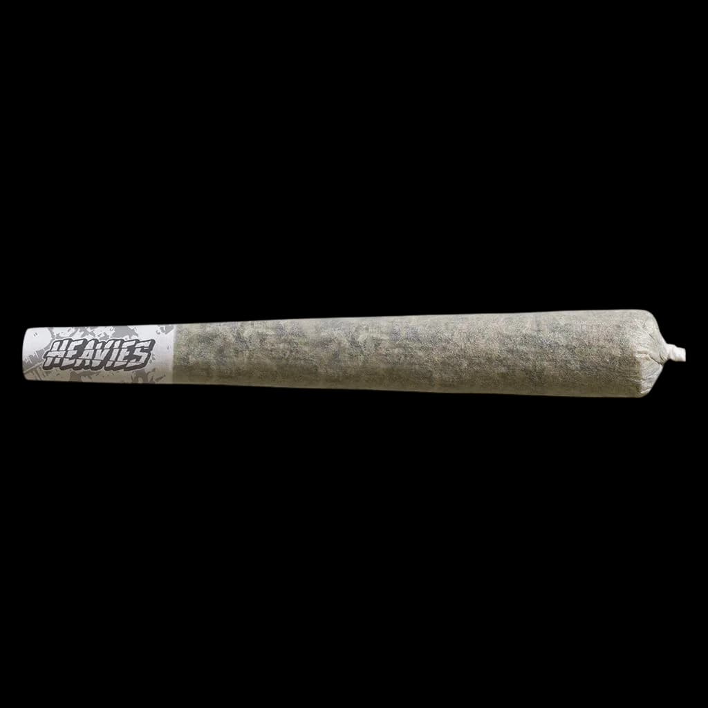 SHRED Gnarberry Heavies cannabis pre-roll with distillate and diamonds infusion, single joint displayed against white background