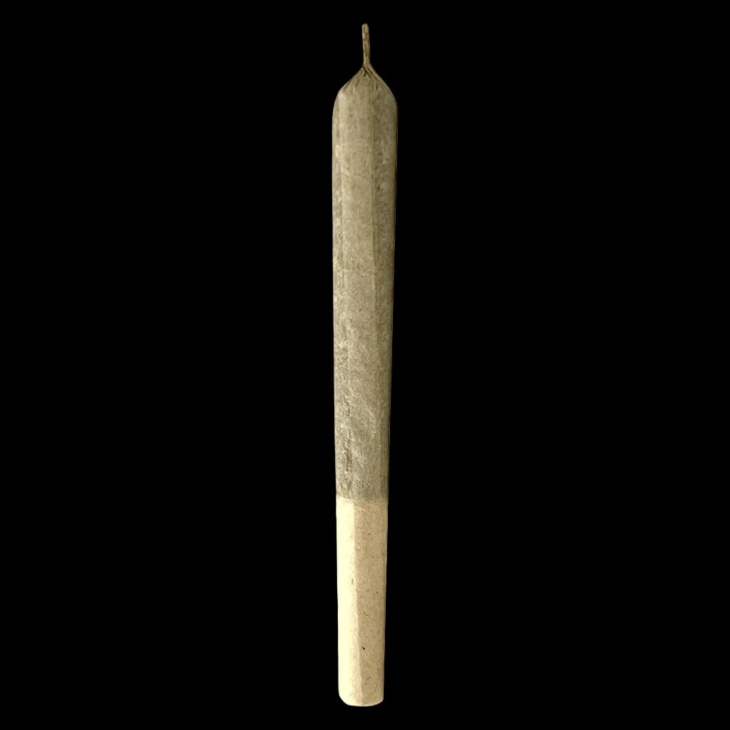 Wes' Coast Kush pre-roll single cannabis joint with light brown paper and twisted tip