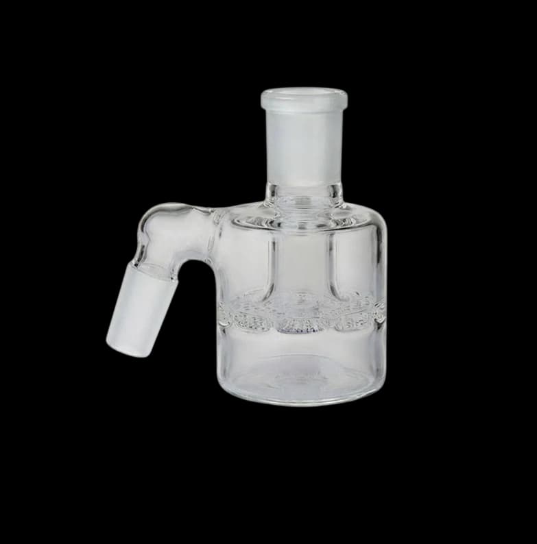 Attrape-cendres mâle HMP 14 mm, accessoire de fumée en verre transparent avec tige inclinée et joint de bol