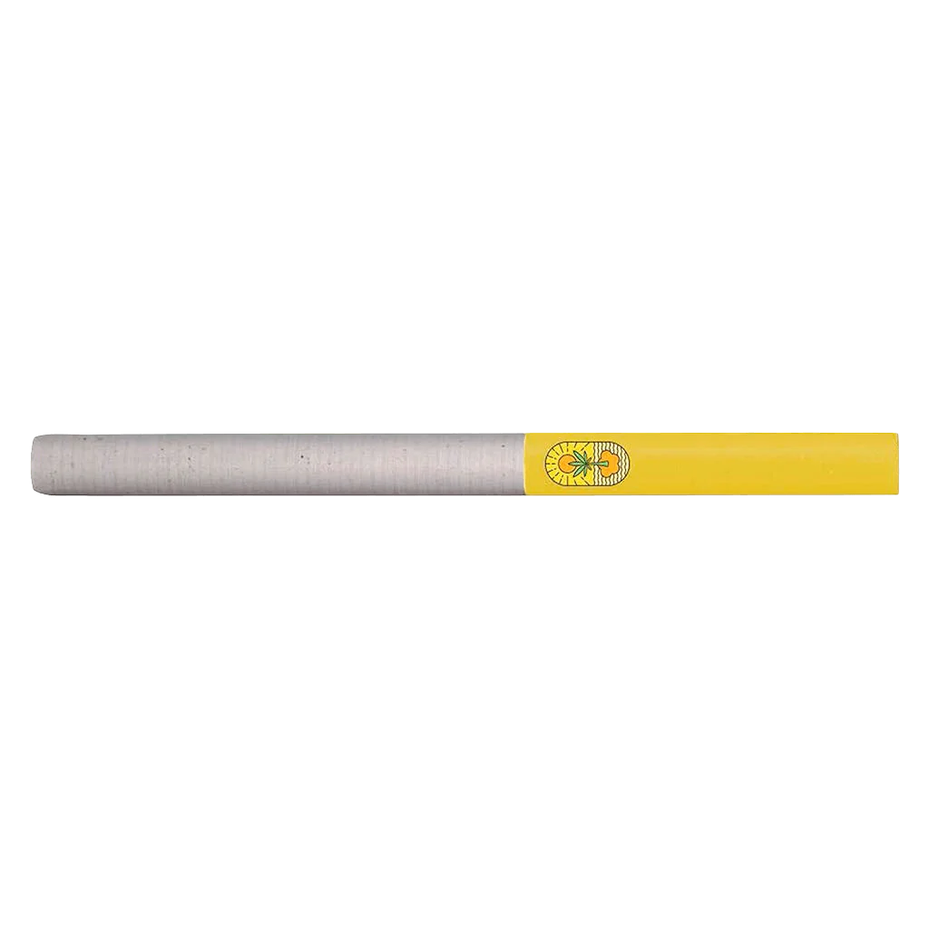 Pré-roulé Amnesia Haze de OHJA avec papier gris et filtre jaune portant le logo de la marque