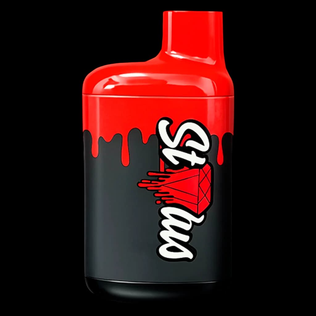 Status Cha-Ching Cherry Liquid Diamond disposable vape pen with red and black packaging and dripping design