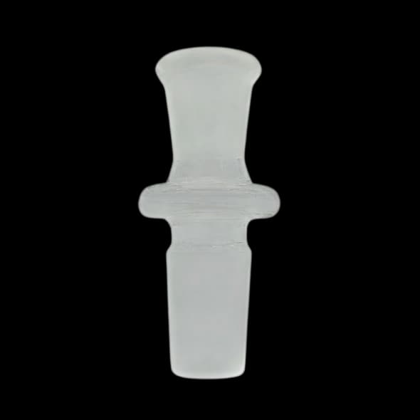 Glass adapter grommet with 18mm female to 14mm male conversion fitting for bongs and dab rigs