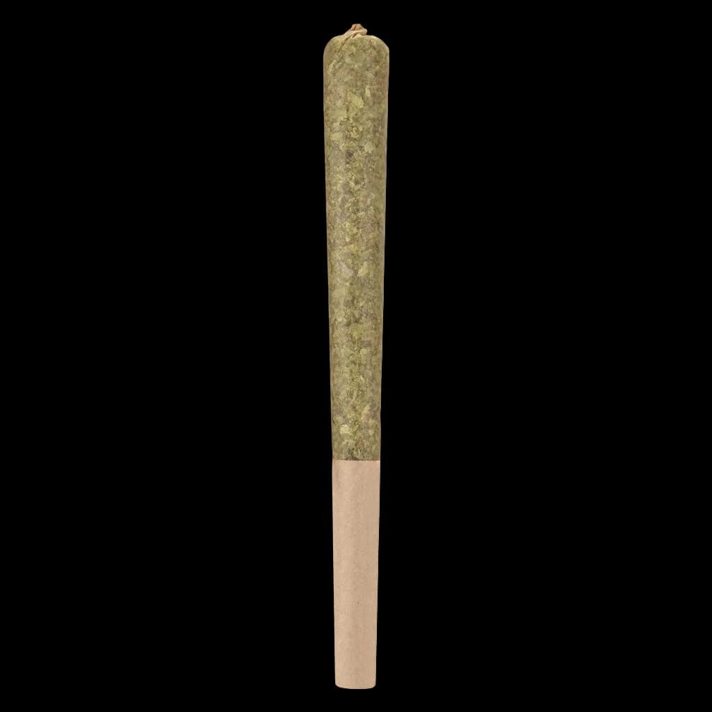 Woody Nelson Country Club Infused Pre-Roll with visible kief coating and natural paper wrap