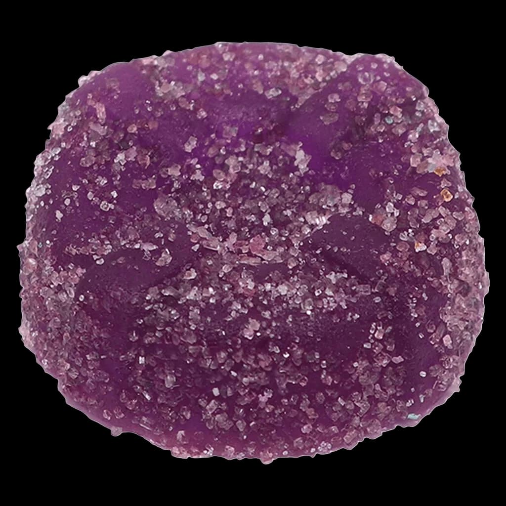No Future The Purple One sativa THC gummy with sugar coating, cannabis edible soft chew