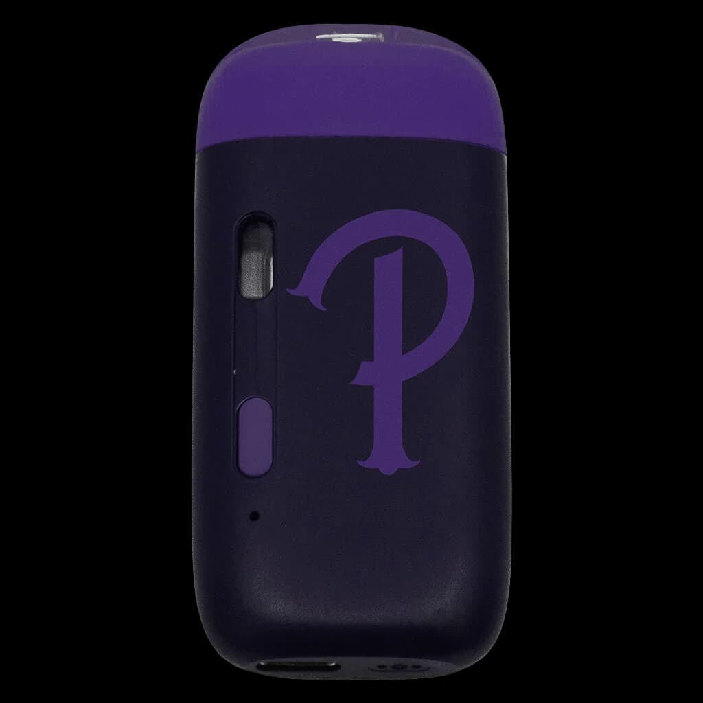 Purple Hills 95+ Liquid Diamonds Mandarin Ghost AIO XL cannabis vape cartridge with purple and black design