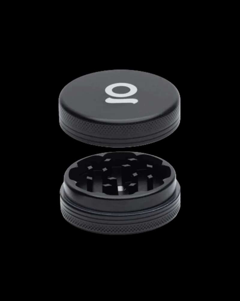 Broyeur 2 pièces Ongrok, 2 pouces, aluminium noir avec grip texturé et couvercle magnétique