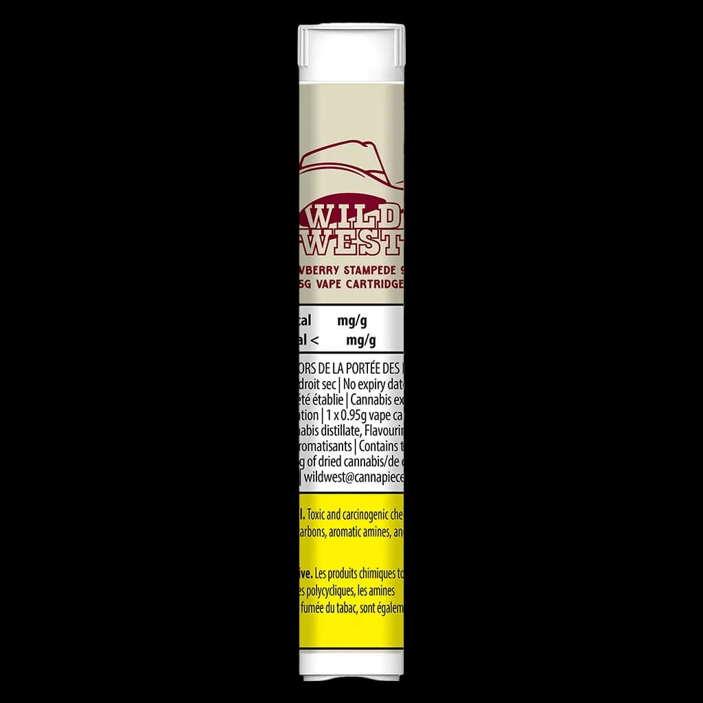 Wild West Strawberry Stampede 510 vape cartridge with Liquid Diamonds concentrate, 0.95g