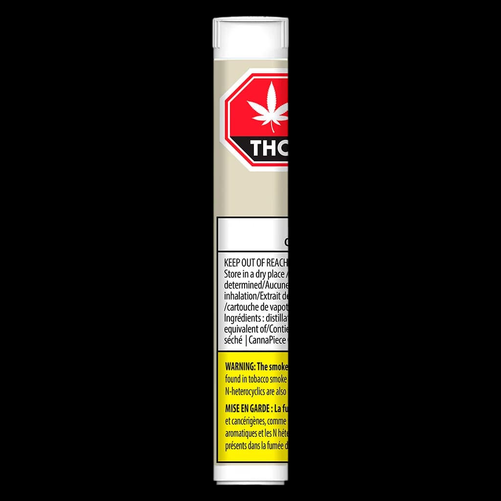 Wild West Strawberry Stampede Liquid Diamonds 510 cartridge with red THC warning label and yellow Health Canada warning band