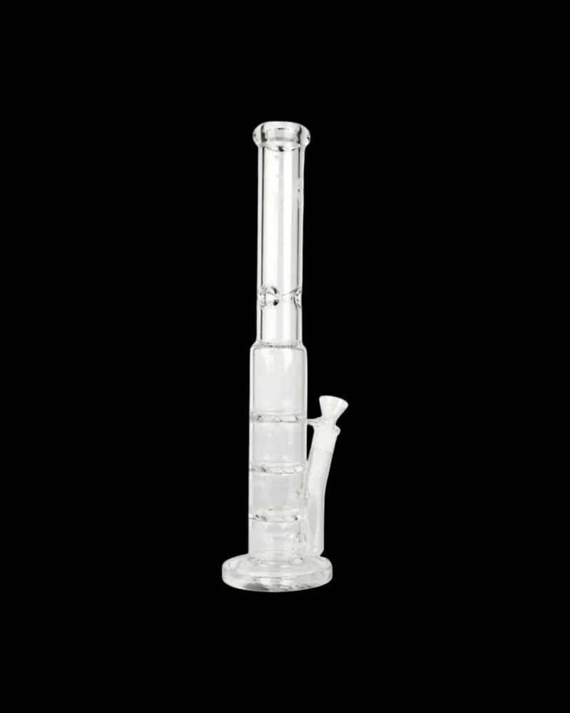 Base de bidon d'huile Red Eye Tek avec 3 percolateurs turbine et bol de 7 mm, construction en verre transparent