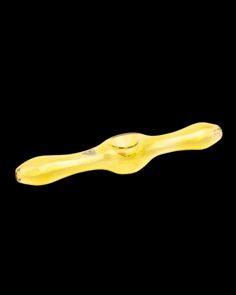Pipe à main Red Eye Tek Better Together, 6,75 pouces, verre borosilicaté jaune avec double fourneau