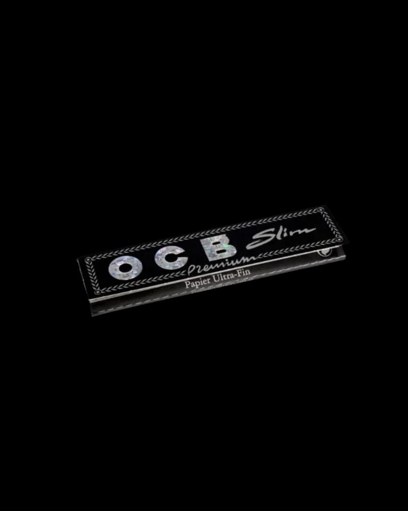 OCB Premium Black Slim King Size rolling papers, ultra-fine papier format