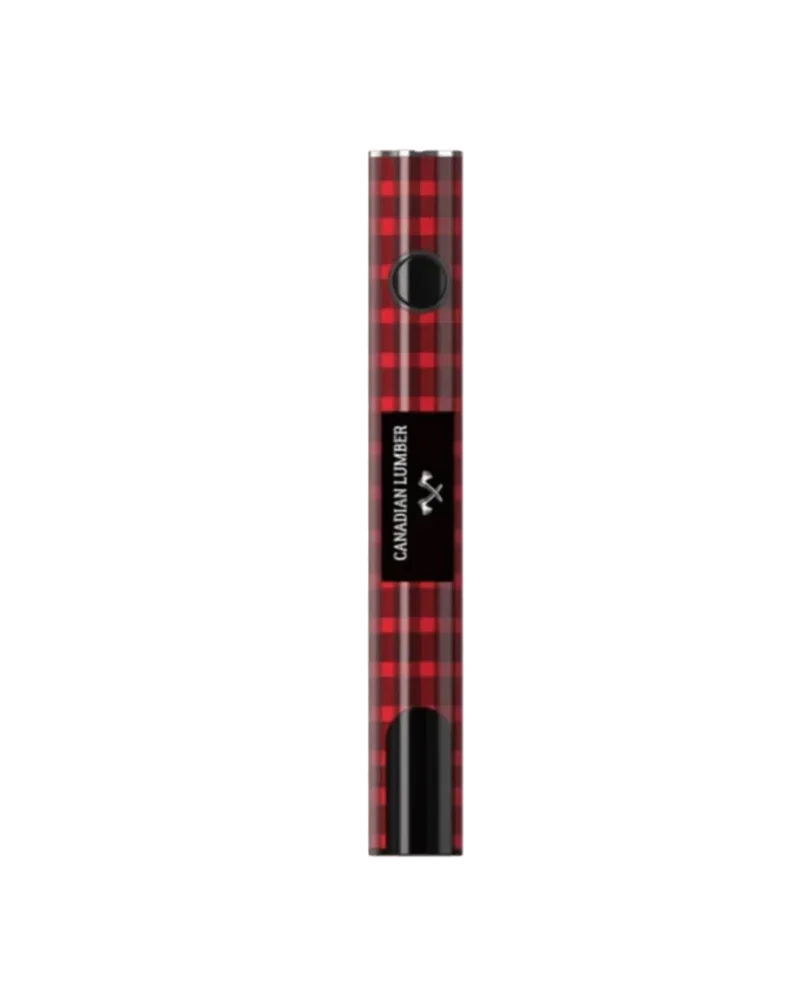 Canadian Lumber plaid red and black 510 battery with digital display and power button