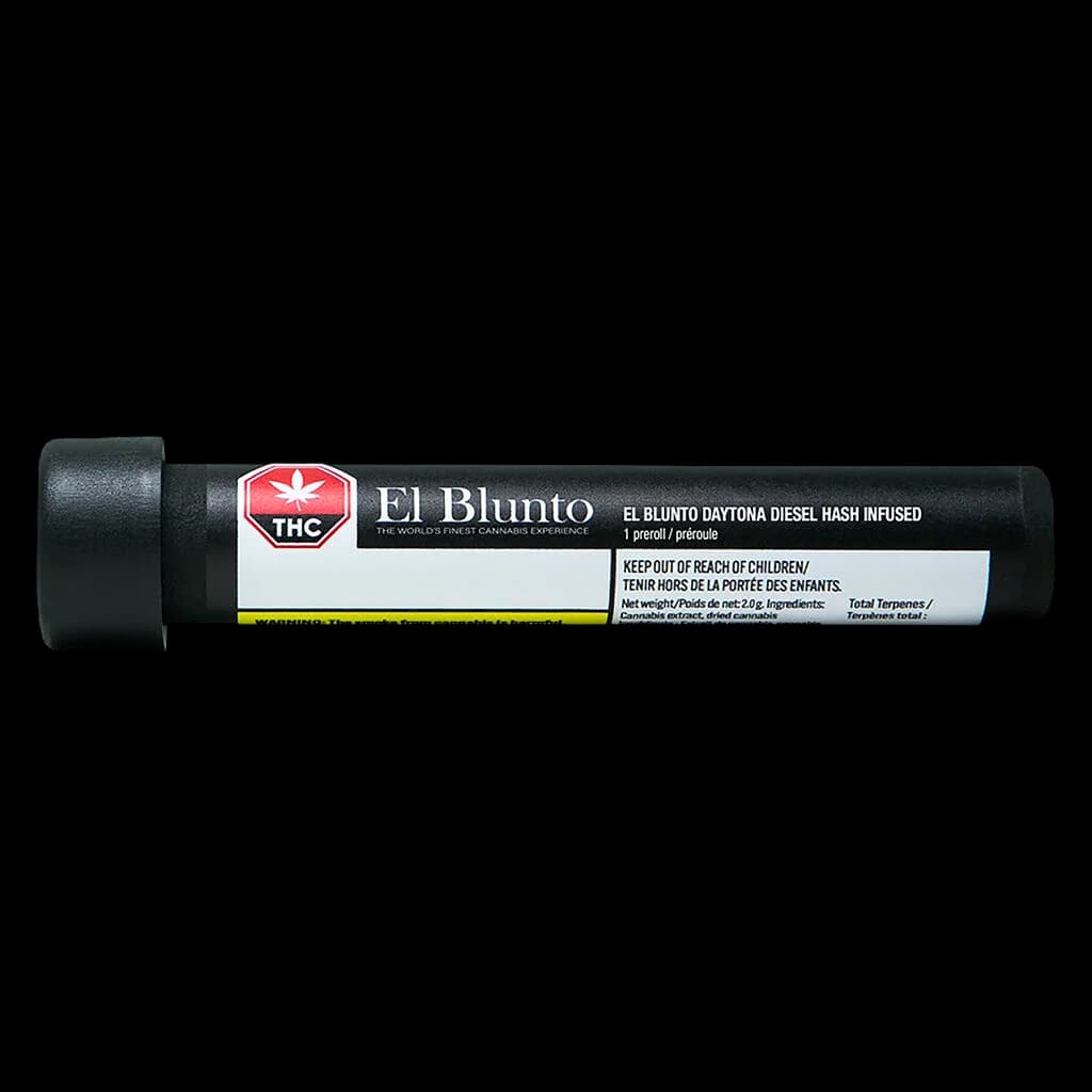 El Blunto Daytona Diesel Hash Infused pre-roll, 1 unit, 2.0g cannabis pre-roll pack