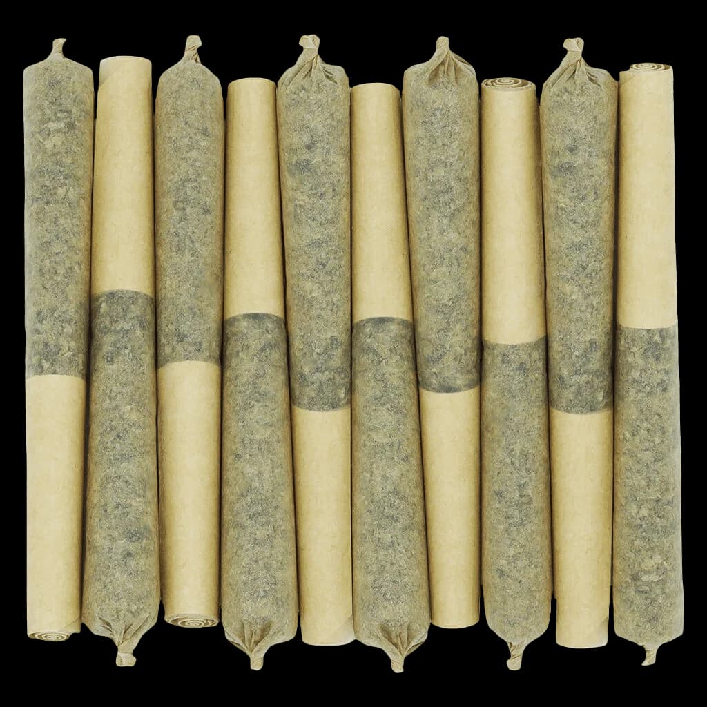 Electric Lettuce Charged Sativa pre-roll pack containing 10 cannabis pre-rolls with visible cannabis flower wrapping and natural paper
