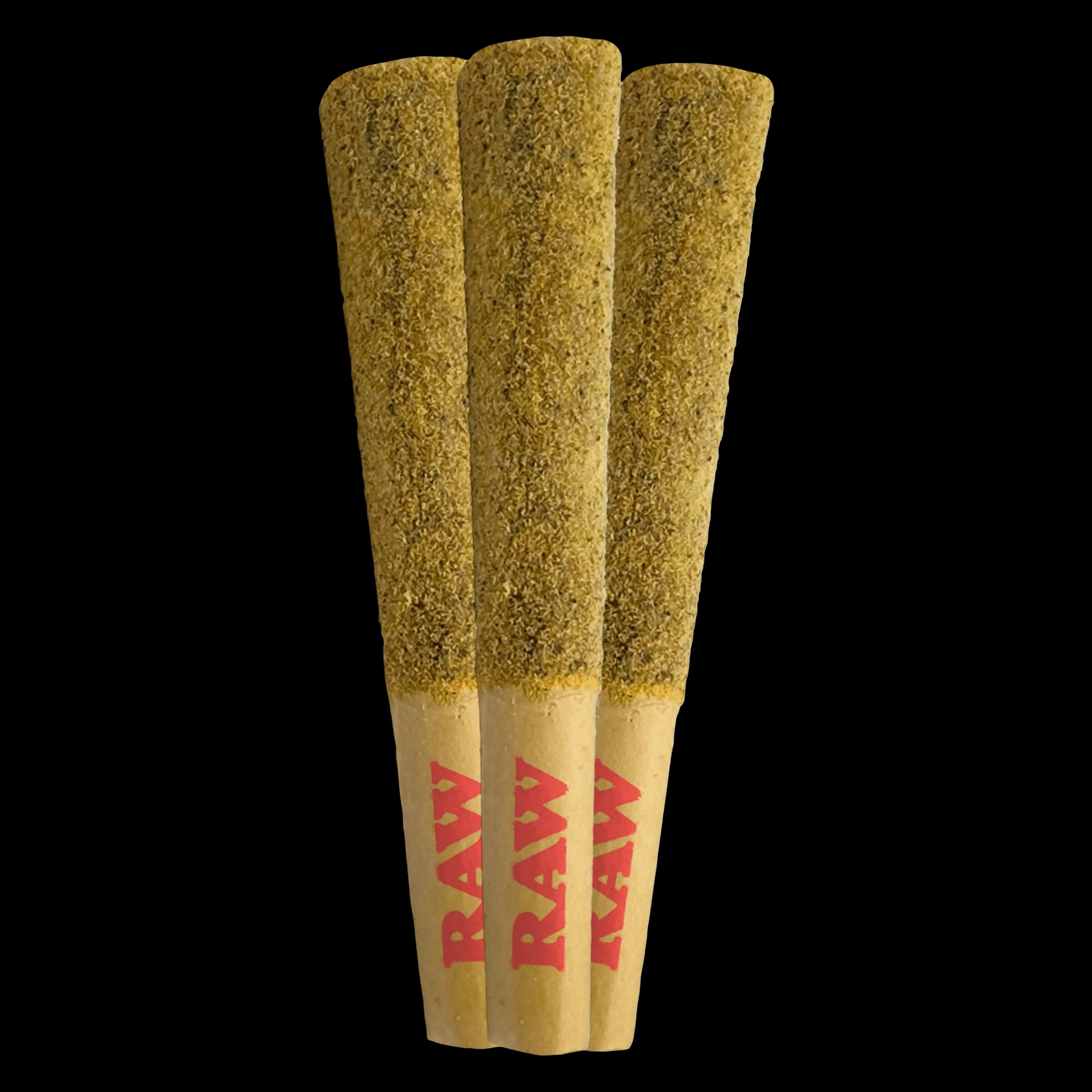 Pré-roulé infusé au shatter Lemon Linx de Nugz Infused, paquet de 3 avec papiers naturels et logo rouge