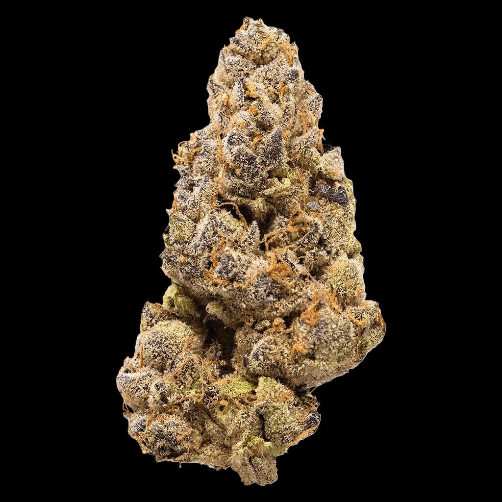 Bourgeon de fleur séchée Garlic Fumez de Headspace avec des trichomes denses et une coloration vert doré