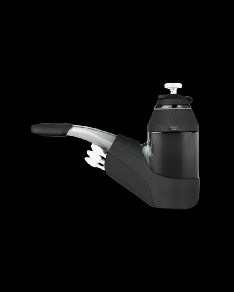 Puffco Proxy Travel Pack portable cannabis vaporizer with black silicone sleeve and curved mouthpiece