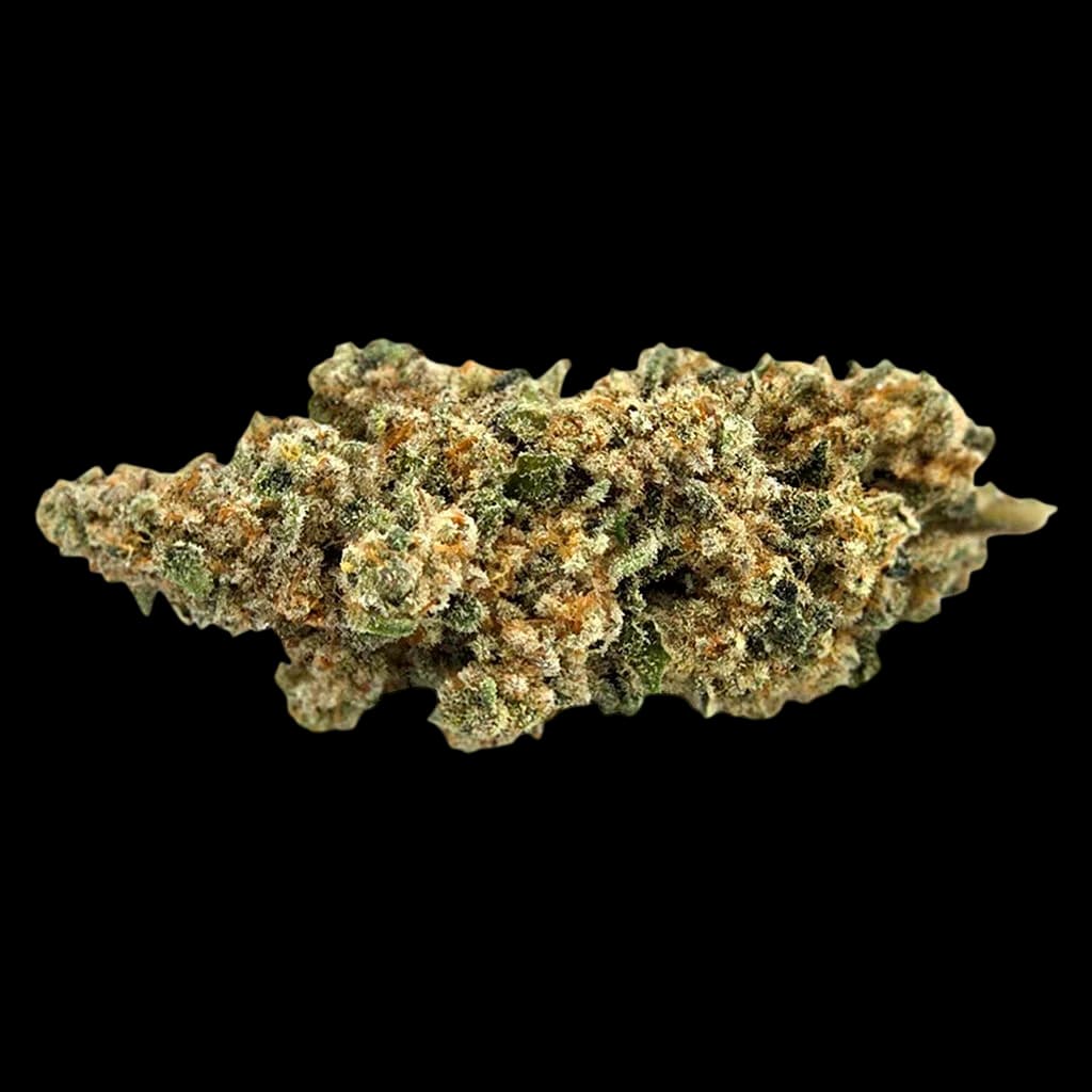 Truro Cosmic Cookies dried flower cannabis with dense green and amber buds covered in trichomes