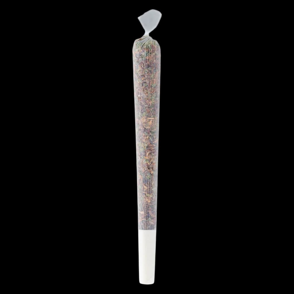 Fleur de cannabis en pré-roulé Pink Sour de Double J's avec filtre en papier blanc