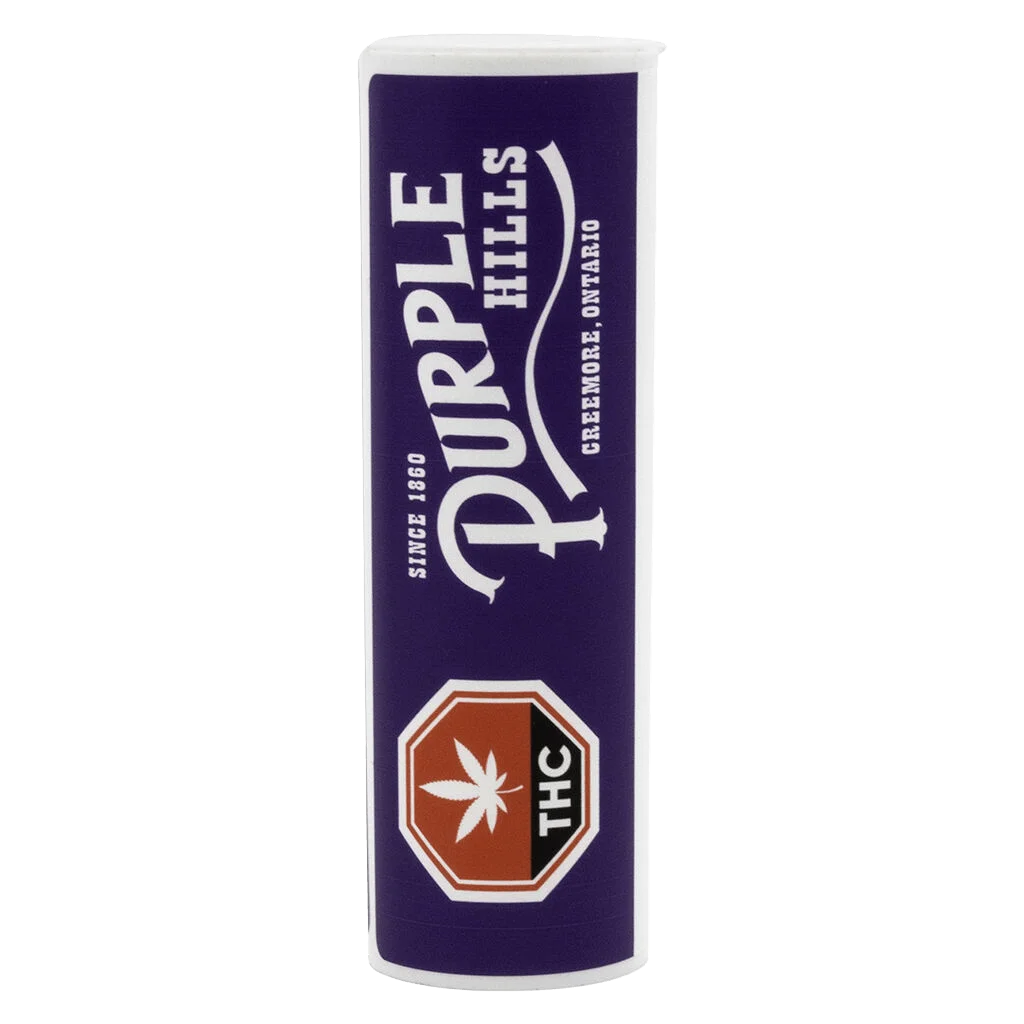 Purple Hills 95+ Liquid Diamonds Creemore Royale 510 thread cannabis vape cartridge with navy packaging and THC badge