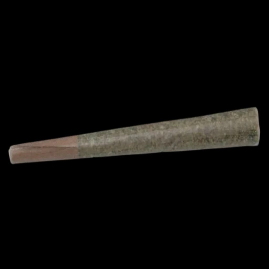 Royal Cannabis Supply Co. Zombie Kush pre-roll with grey wrap and wooden filter tip