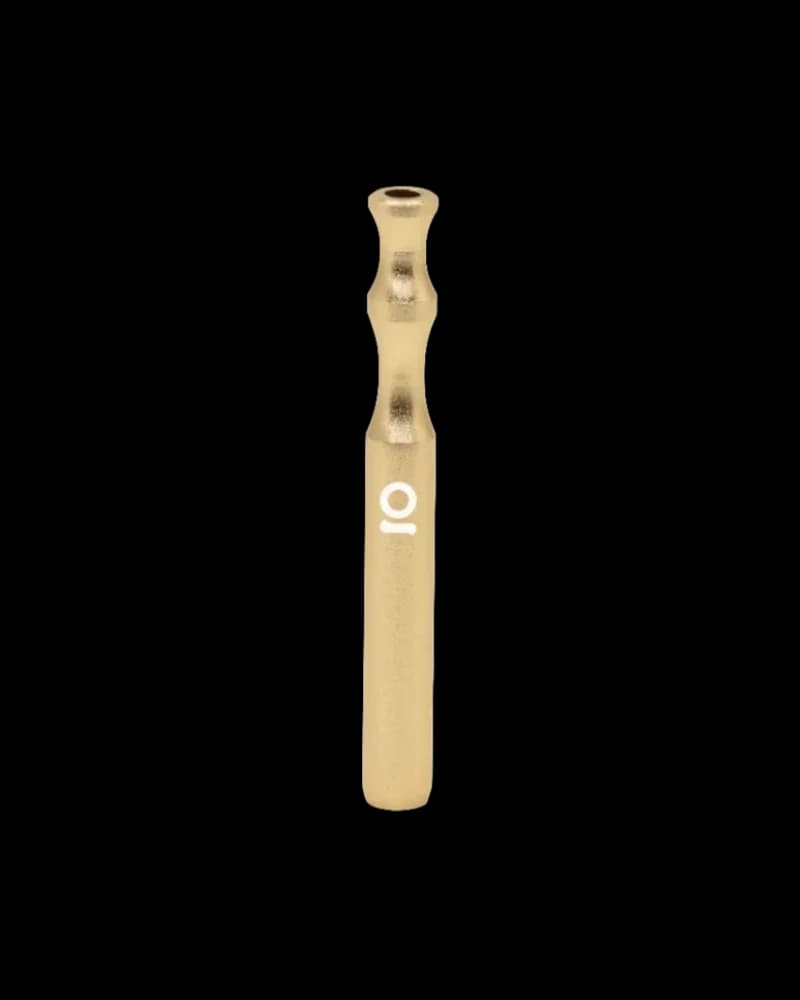 Ongrok Taster Bat aluminum one-hitter pipe in gold, 2 inches long with tapered design