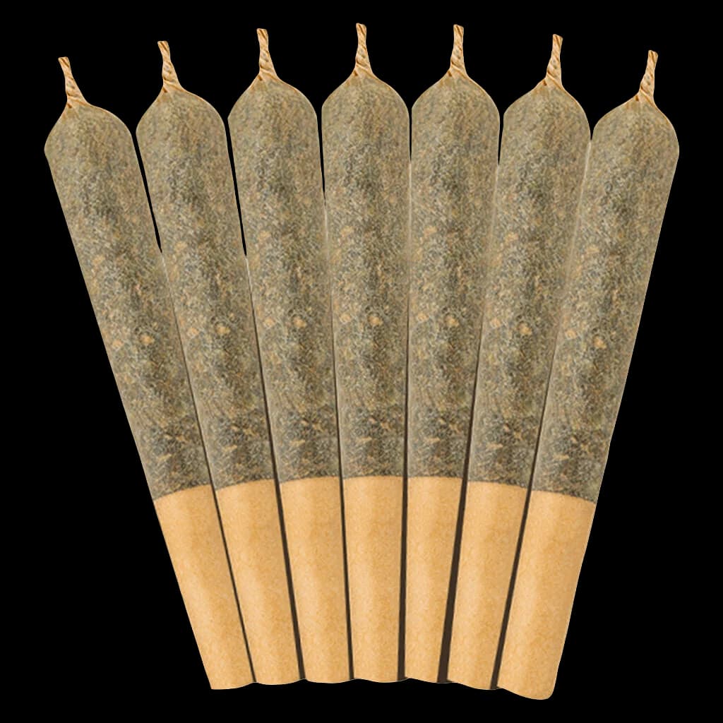 Thumbs Up Sativa pre-roll 7-pack with twisted natural paper tips and tan filters