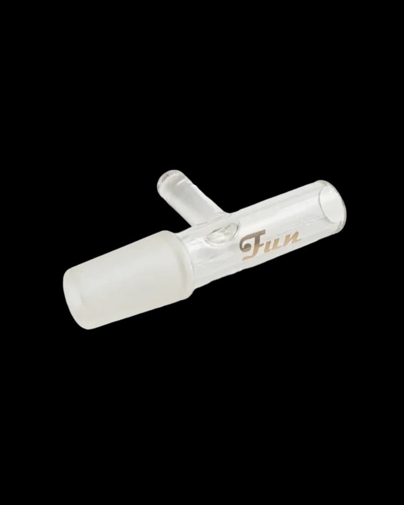 Bol popper en verre Fortune avec logo doré, fini givré et section de tube transparente pour pipe à eau au cannabis