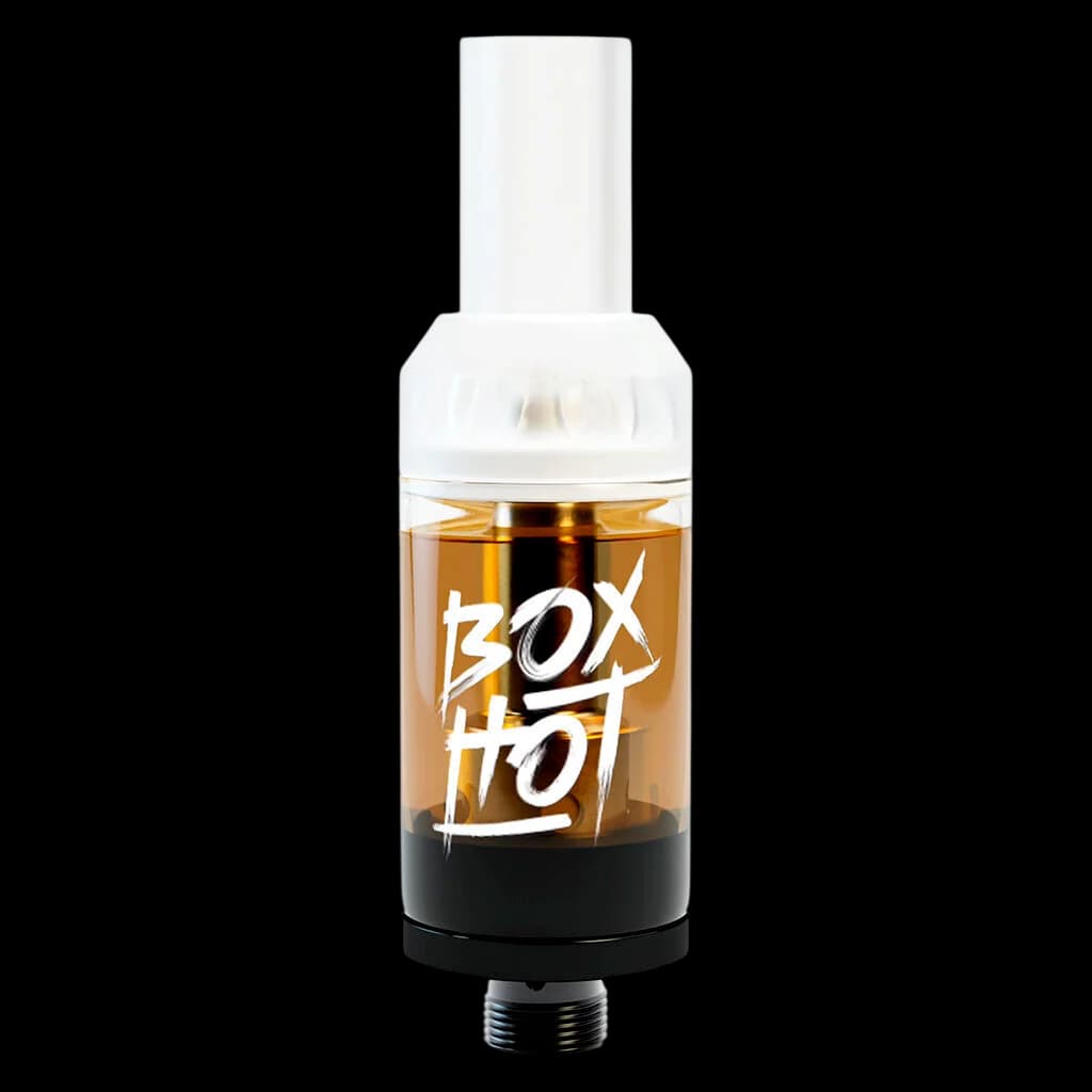 BOXHOT Mint Condition Liquid Diamond Charged 510 thread cannabis vape cartridge with amber glass tank and white mouthpiece