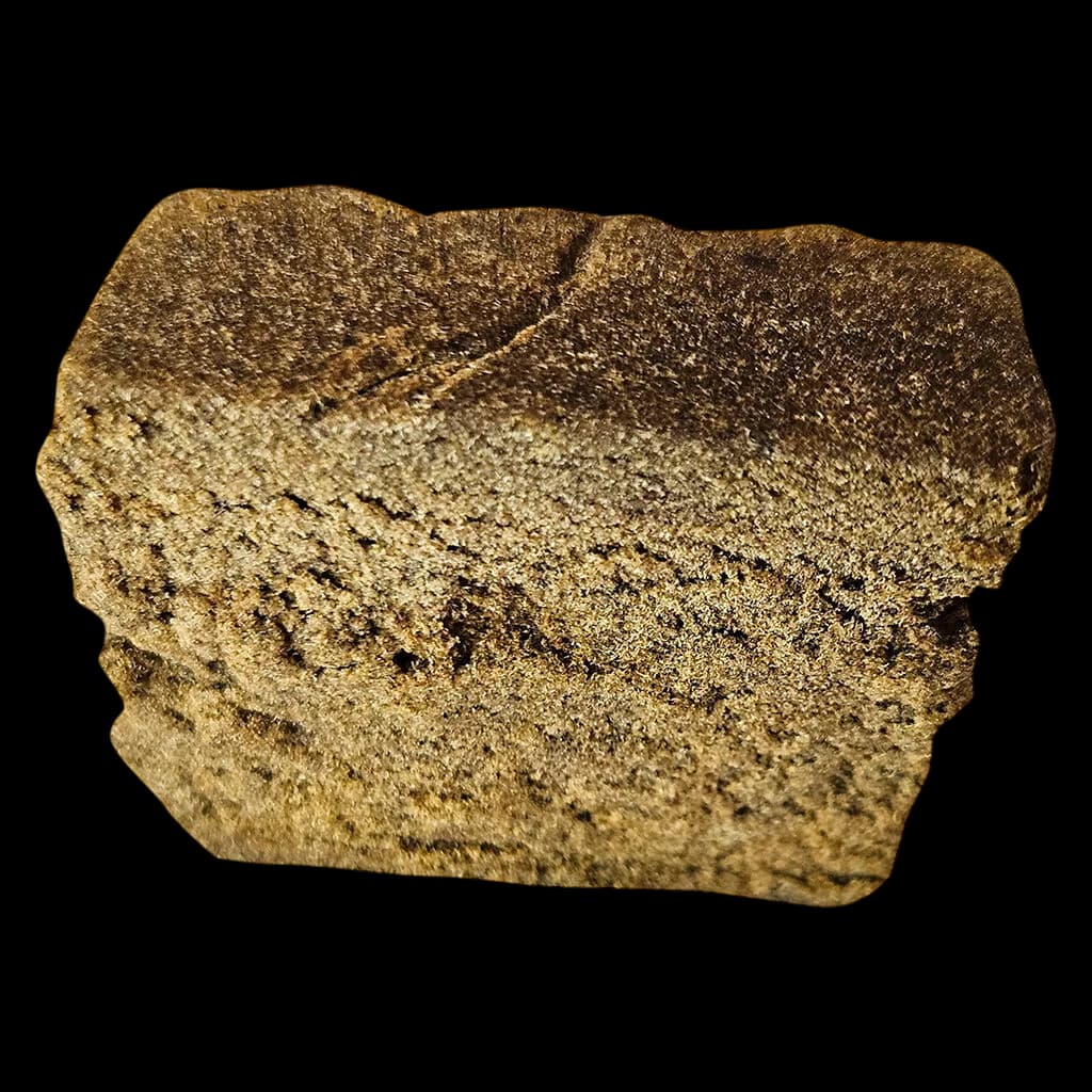 Jublee Extracts Blonde Mediterranean Hash Slice, cannabis concentrate with light tan granular texture