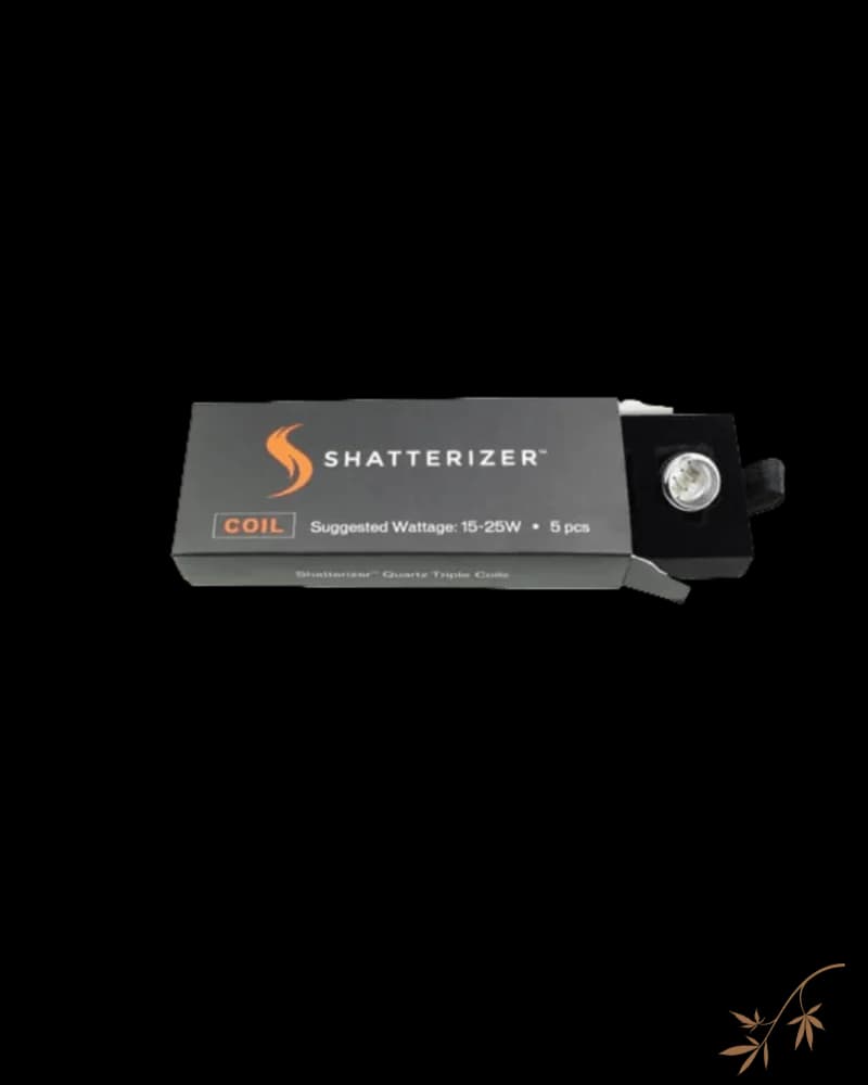Shatterizer Coil replacement pack, 15-25W suggested wattage, 5 pieces in gray and black packaging