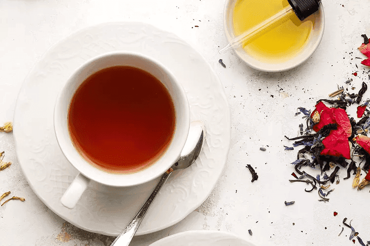 Cannabis-Infused Tea with Rose and Lavender