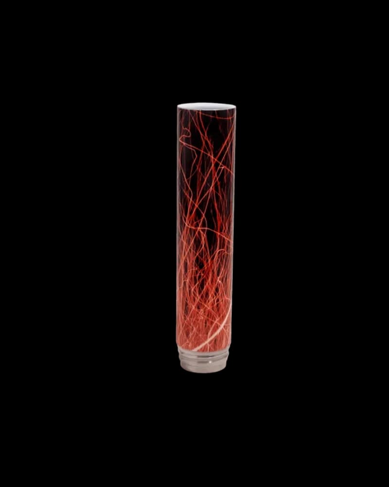 Chill Steel Pipes Chill Neckpiece Sparks cannabis accessory with red and black fibre wrap design