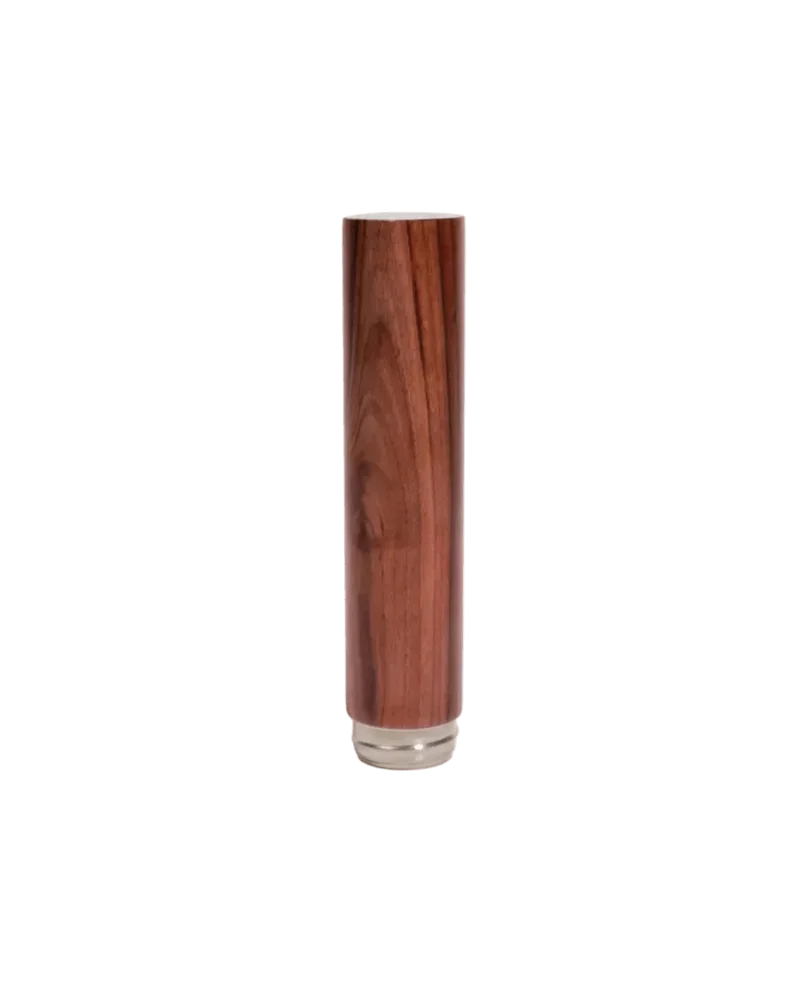 Chill Neckpiece cherry wood cannabis pipe with metal base ring