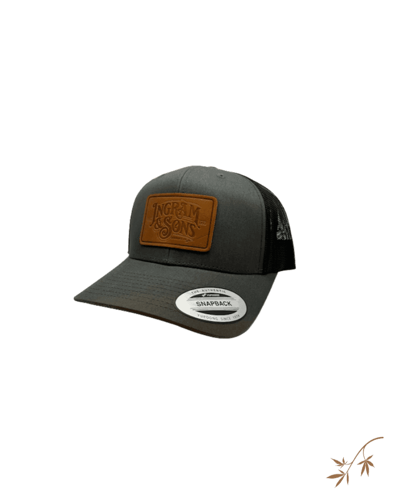 Ingram & Sons | Trucker Hat Leather Patch | Charcoal