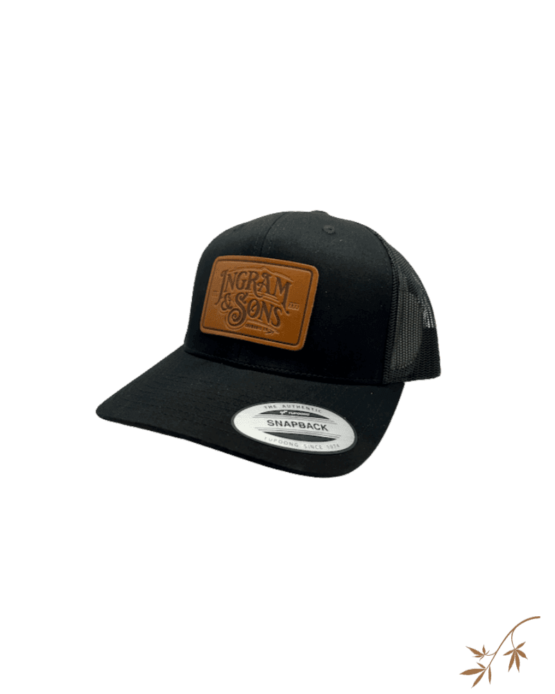 Ingram & Sons | Trucker Hat Leather Patch | Black